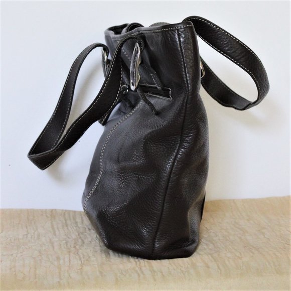 Dark Brown Leather Medium Tote - Picture 4 of 9